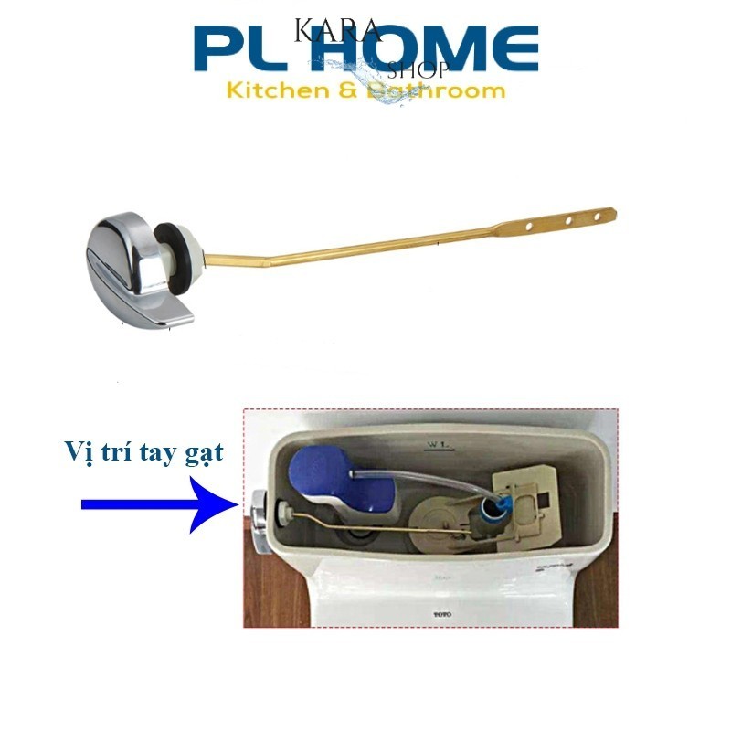 Tay gạt bồn cầu, cần gạt hông lắp cho bồn cầu TOTO: C884, C864, C854,C914 và các hãng cùng loại