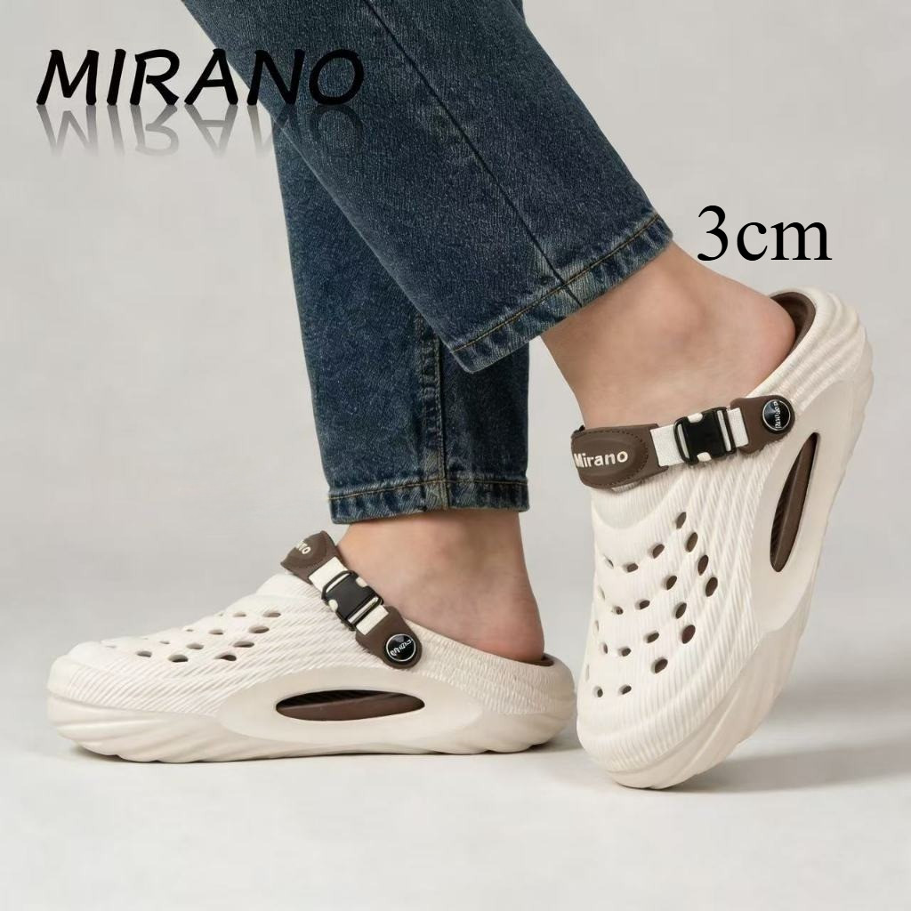 Dép Sục Nam Đế Lỗ Thoang Khí Đi Mưa Đi Biển - Dép Sandal Nam Đế Cao Chất Liệu EVA Cao Cấp Mềm Nhẹ Êm Mirano 2526-1