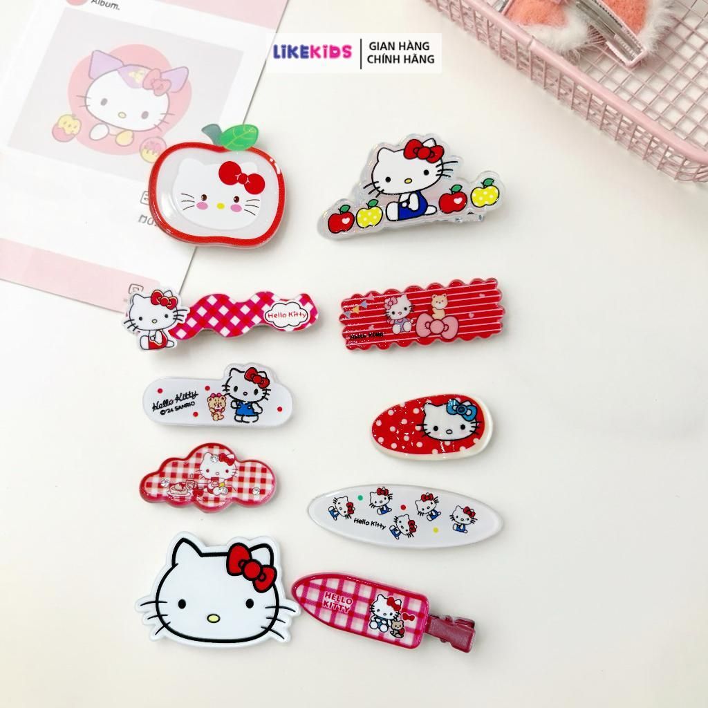 SET KẸP cho bé gái hoạ tiết KITTY - LikeKids
