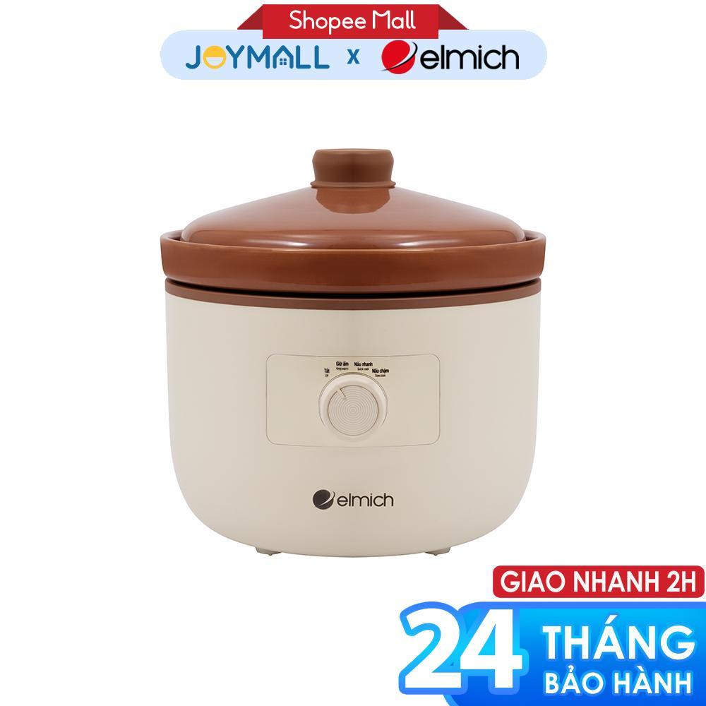 Nồi Nấu Chậm Elmich SCE0429 2.5L 175W, Hàng Chính Hãng, Lòng Nồi Gốm Sứ, 3 Chế Độ Nấu - JoyMall