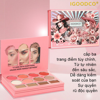 IGOODCO (IG3212) Phấn Mắt Cao Matte Nhiều Màu Son Môi Che Khuyết Điểm Cô Gái Sinh Nhật Ngày Lễ Quà Tặng Phấn Mắt Sách Trang Điểm