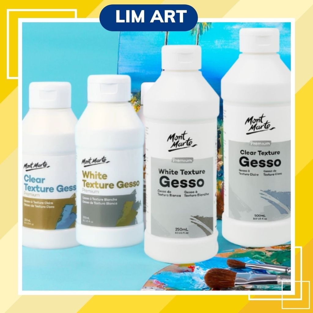 Gesso lót tranh Mont Marte Premium - White & Clear Texture Gesso LIM ART