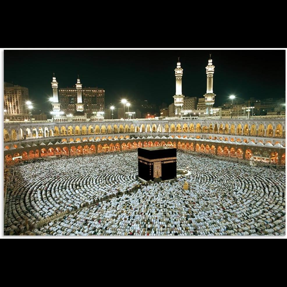 Hồi Giáo Kaaba Mecca Canvas Nghệ Thuật In Hình Trang Trí Tường Đương Đại Cho Phòng Khách Unframed Po