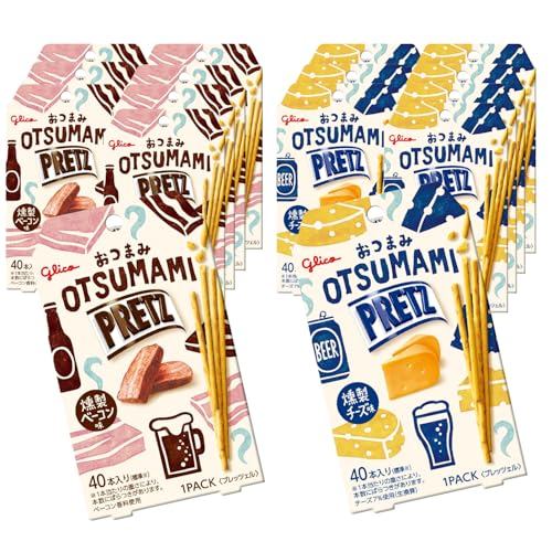 Pretz Otsumami Pretz Assortment Set — 2 varieties, 14 pieces (Smoked Bacon & Smoked Cheese) — snack 