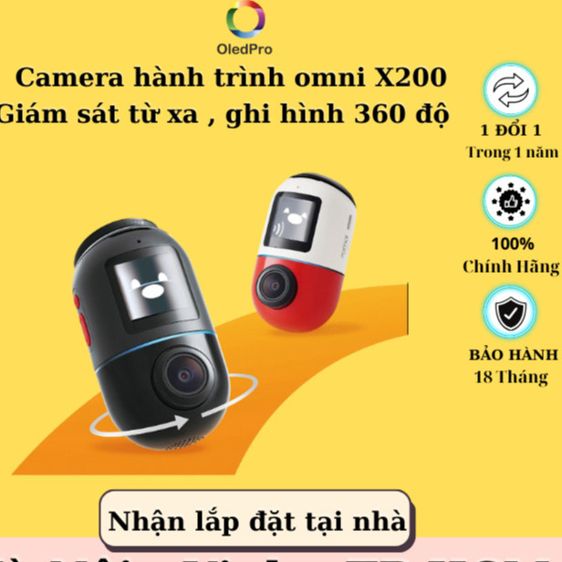 NEW 2026  Camera Hành Trình 70mai Omni X200 Xoay 360 - Giám Sát Từ Xa Siêu Hot 2023