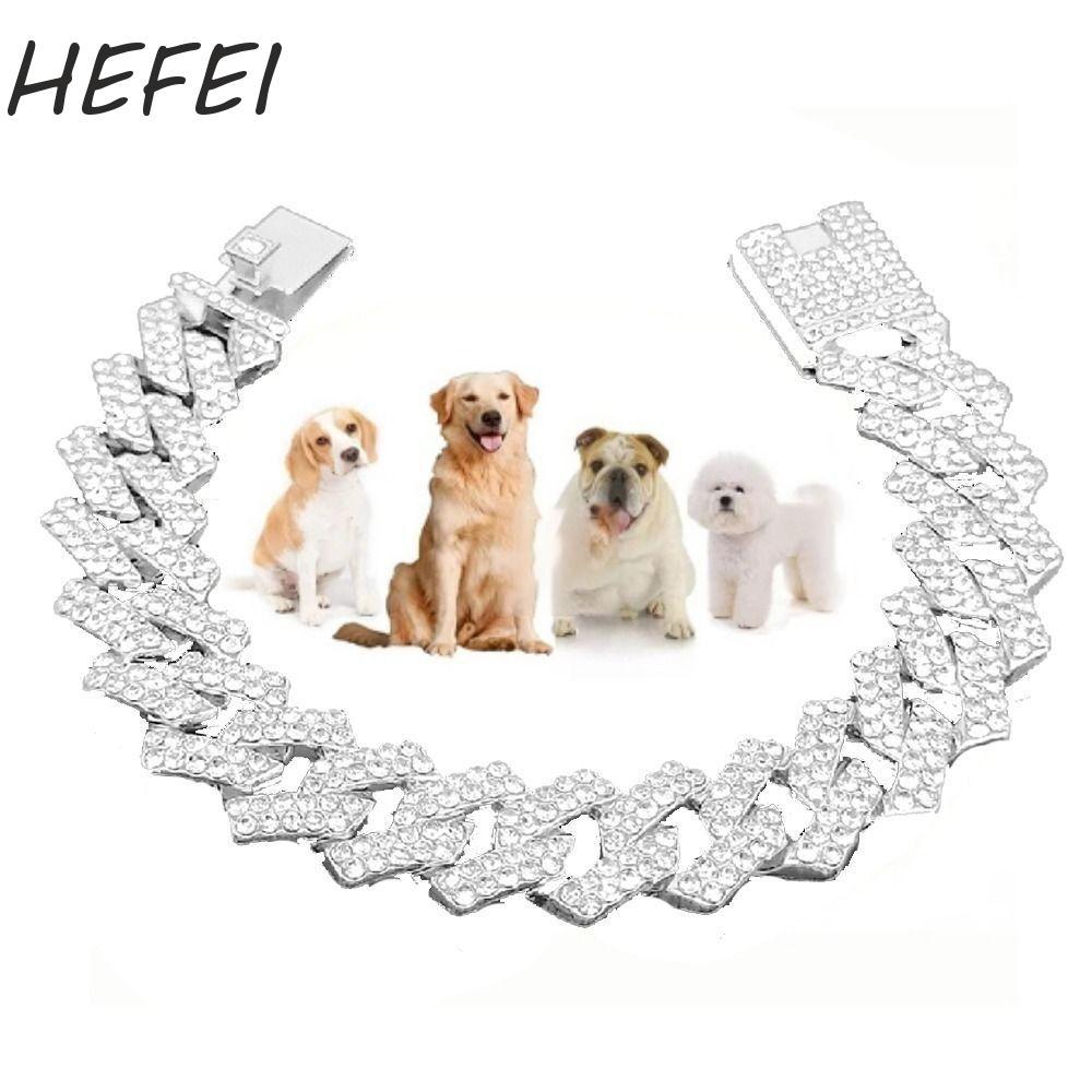 HEFEI Dây chuyền chó HEFEI Chiều rộng với vòng cổ chó cá tính hợp kim sáng tạo