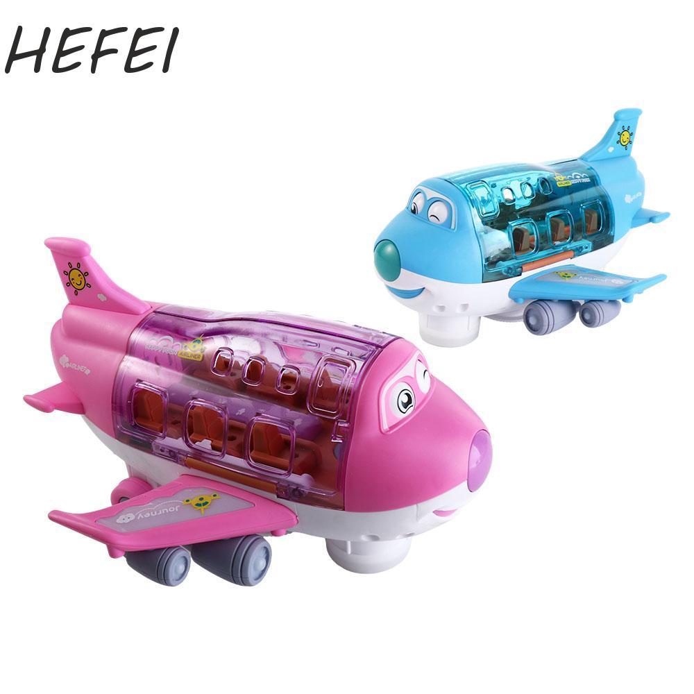 HEFEI Đèn LED HEFEI Đồ chơi máy bay âm nhạc, Đồ chơi điện Mô hình máy bay LED bằng nhựa, Máy bay mô 