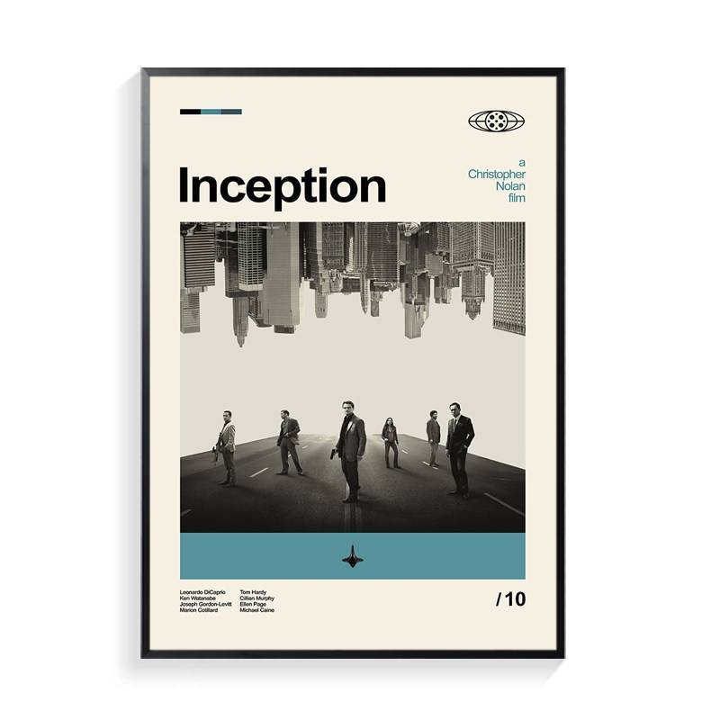 Inception Phim Canvas Poster Leonardo DiCaprio Nolan Phim Nghệ Thuật Treo Tường Cho Phòng Khách Sofa