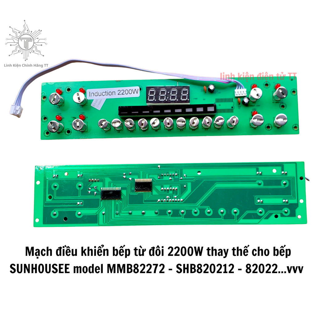 Mạch điều khiển bếp từ đôi thay thế cho bếp SUNHOUSEE - CANZYY model SHB5237 - SHB82012 - MMB82272