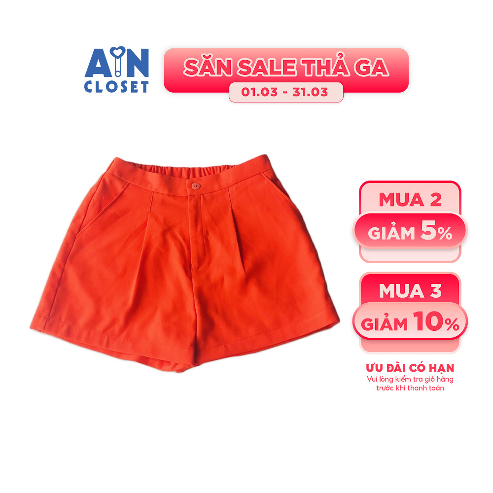 Quần đùi mẹ Cam carrot trơn chéo Hàn - AICDBGZNWCAH - AIN Closet
