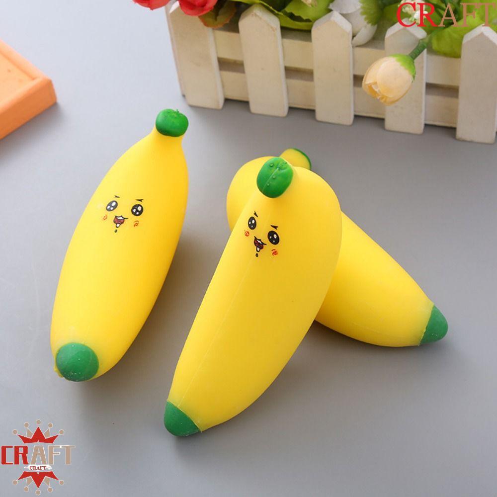 CRAFT Chuối Bóp Đồ Chơi, Chuối Co Giãn Chuối Chậm Phục Hồi Đồ Chơi, Mô Phỏng Thực Phẩm Chơi Đàn Hồi 