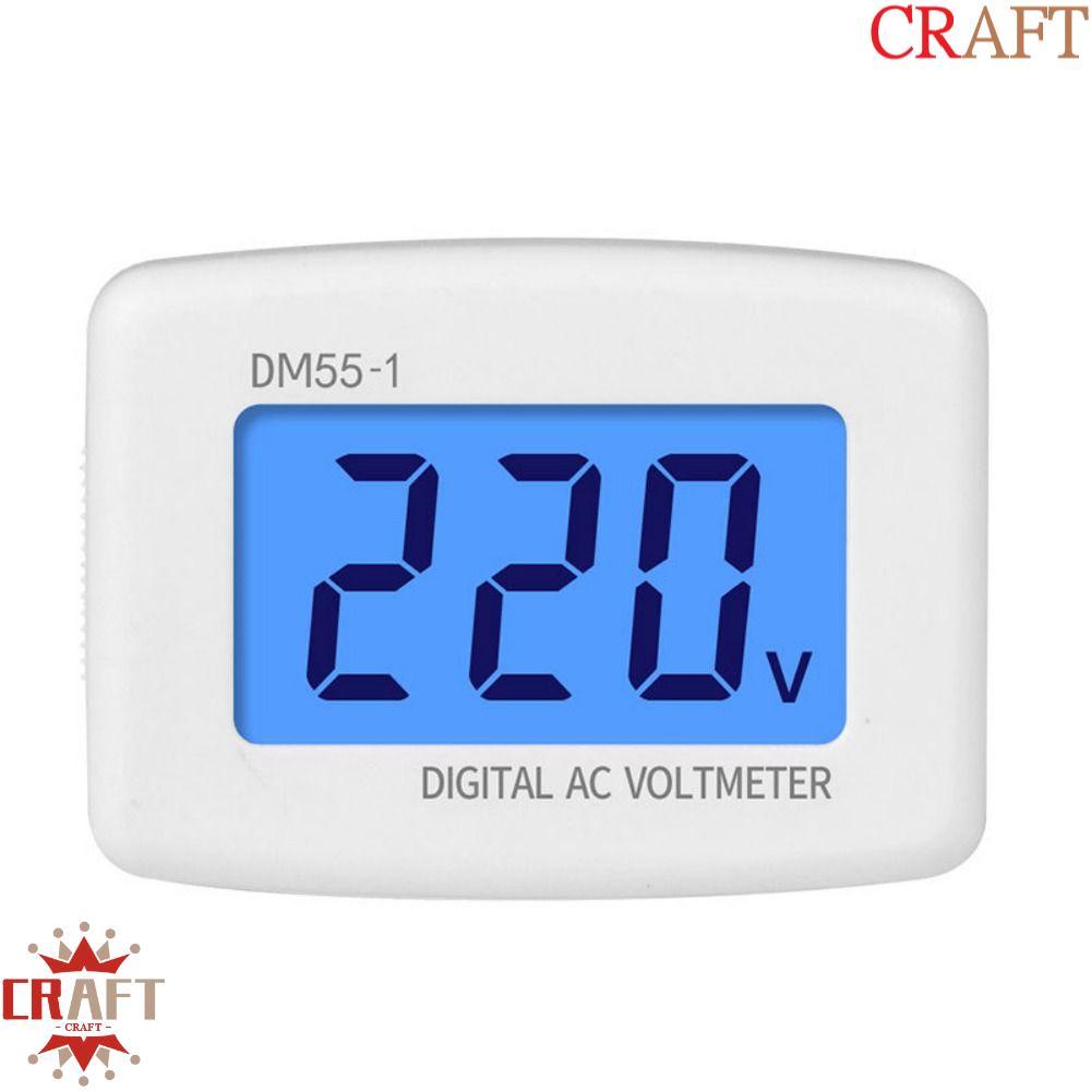Đồng hồ đo điện áp phẳng tường CRAFT Phích cắm EU / US cho thiết bị gia dụng DM55-1 Vôn kế kỹ thuật 