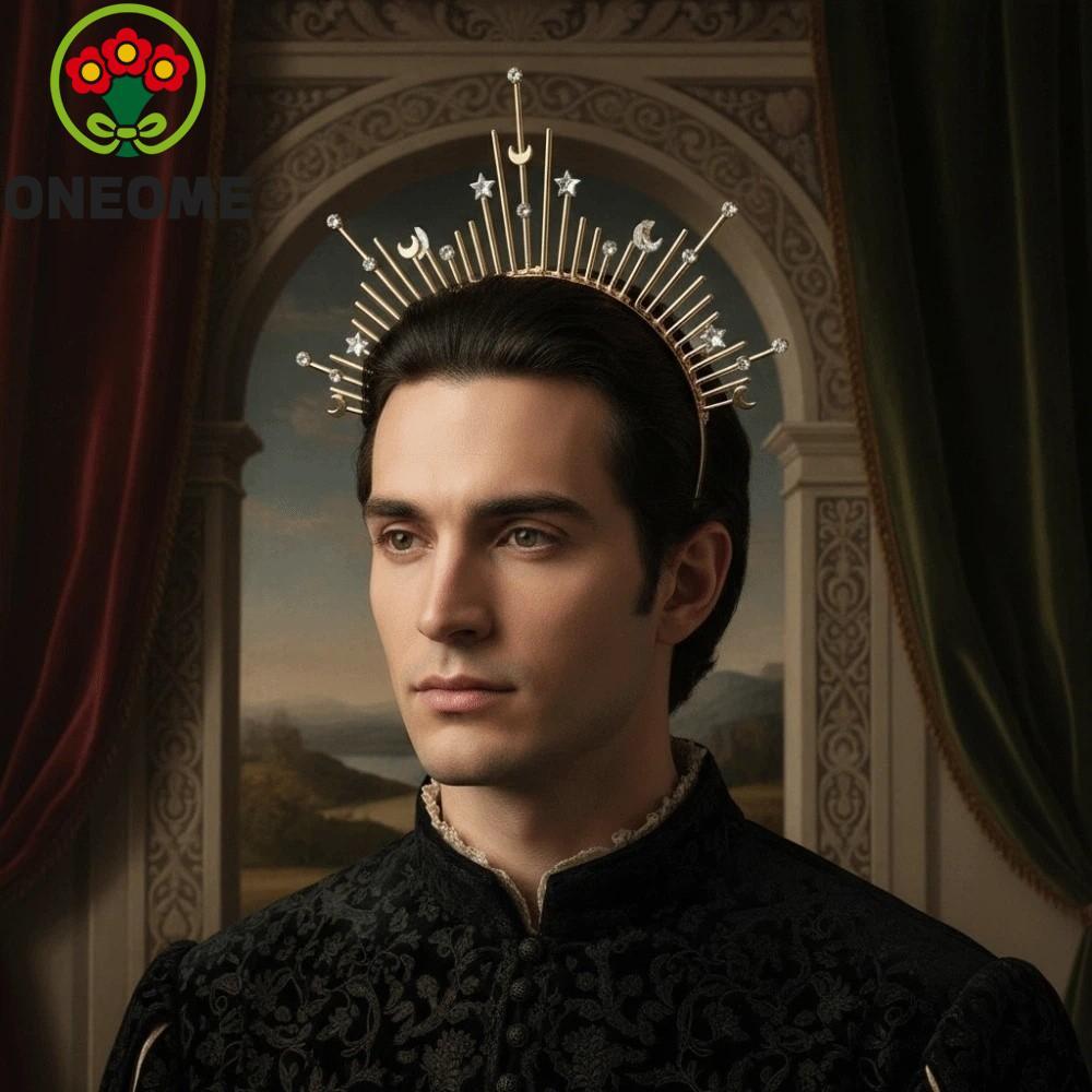 ONEOME Glory Sun Crown - Mũ Lolita Spike Hoop, Phù Hợp Cho Goctic Cosplay và Đám Cưới