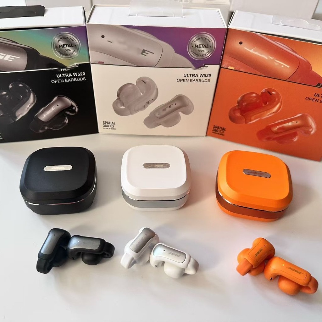 Tai nghe Bluetooth mở hợp kim kẽm Ultra W520 BOS Kẹp tai kim loại thể thao Loại bỏ tiếng ồn