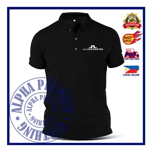J. J. Lindeberg JL Golf Thể Thao Ngoài Trời In Nhãn Nhỏ Ve Áo Sơ Mi Nam Thoáng Khí 0304