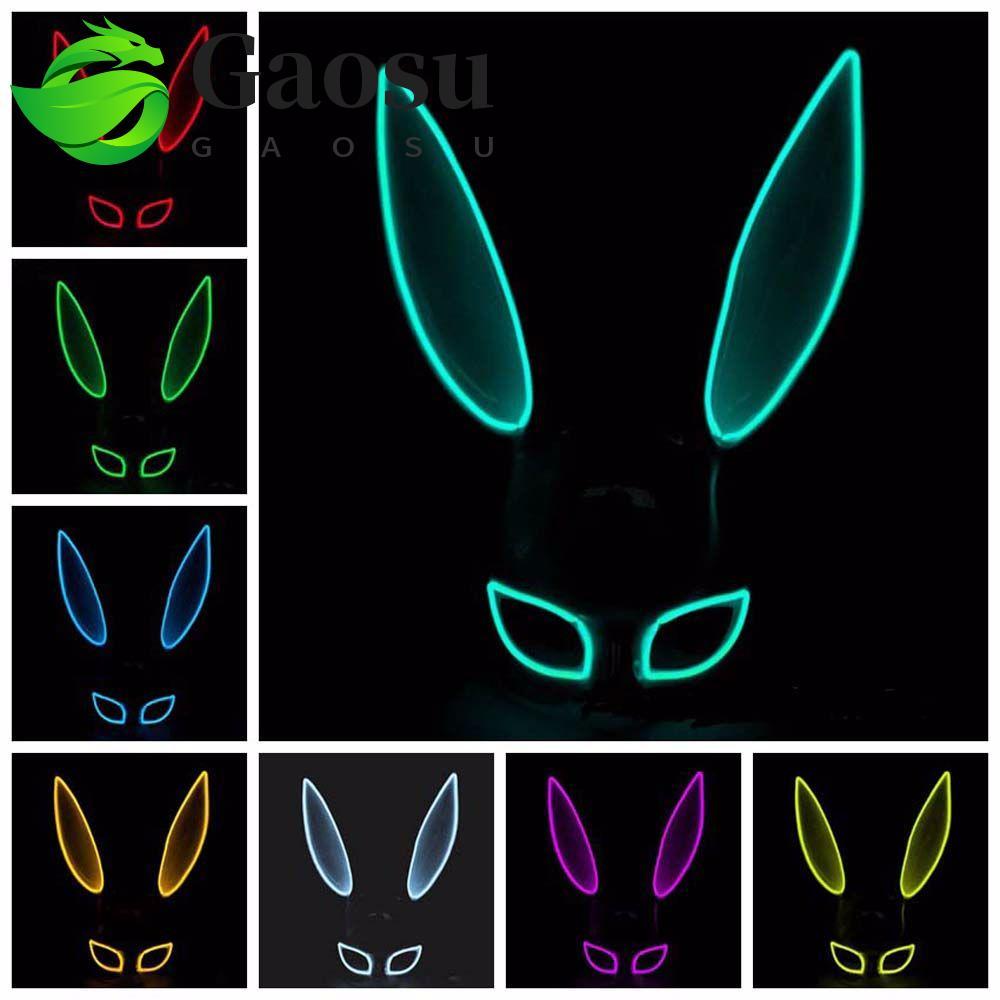 Gaosu GAOSU Cosplay Mask Kitsune Mask Cosplay Mũ Hóa Trang Đảng Nhiều Màu Led Sáng Mặt nạ