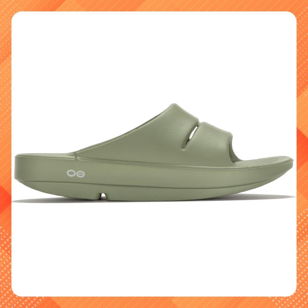 Dép phục hồi sức khoẻ chính hãng OOFOS - Dép Unisex Healthy Olive Green - Xanh rêu