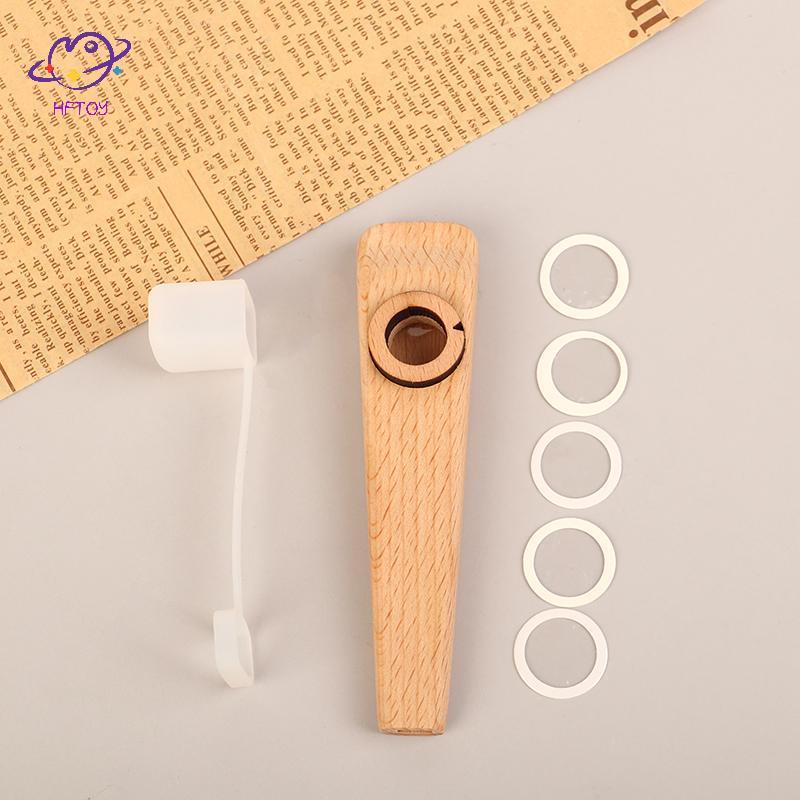 HFTOY 1Pc Gỗ Kazoo Kazoo Sáo Gỗ Apaniment Người Mới Bắt Đầu Sáo Dễ Học Và Chơi Nhạc Cụ ~