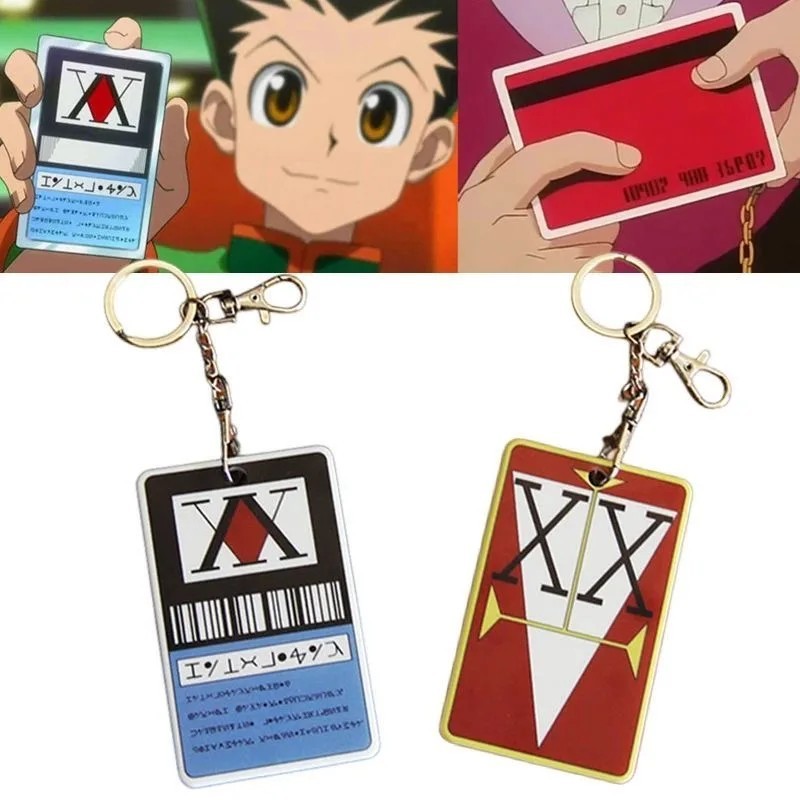 Móc khóa anime Hunter x Hunter mô hình Thẻ Thợ Săn License Card bao đựng thẻ PVC trang trí Killua Go