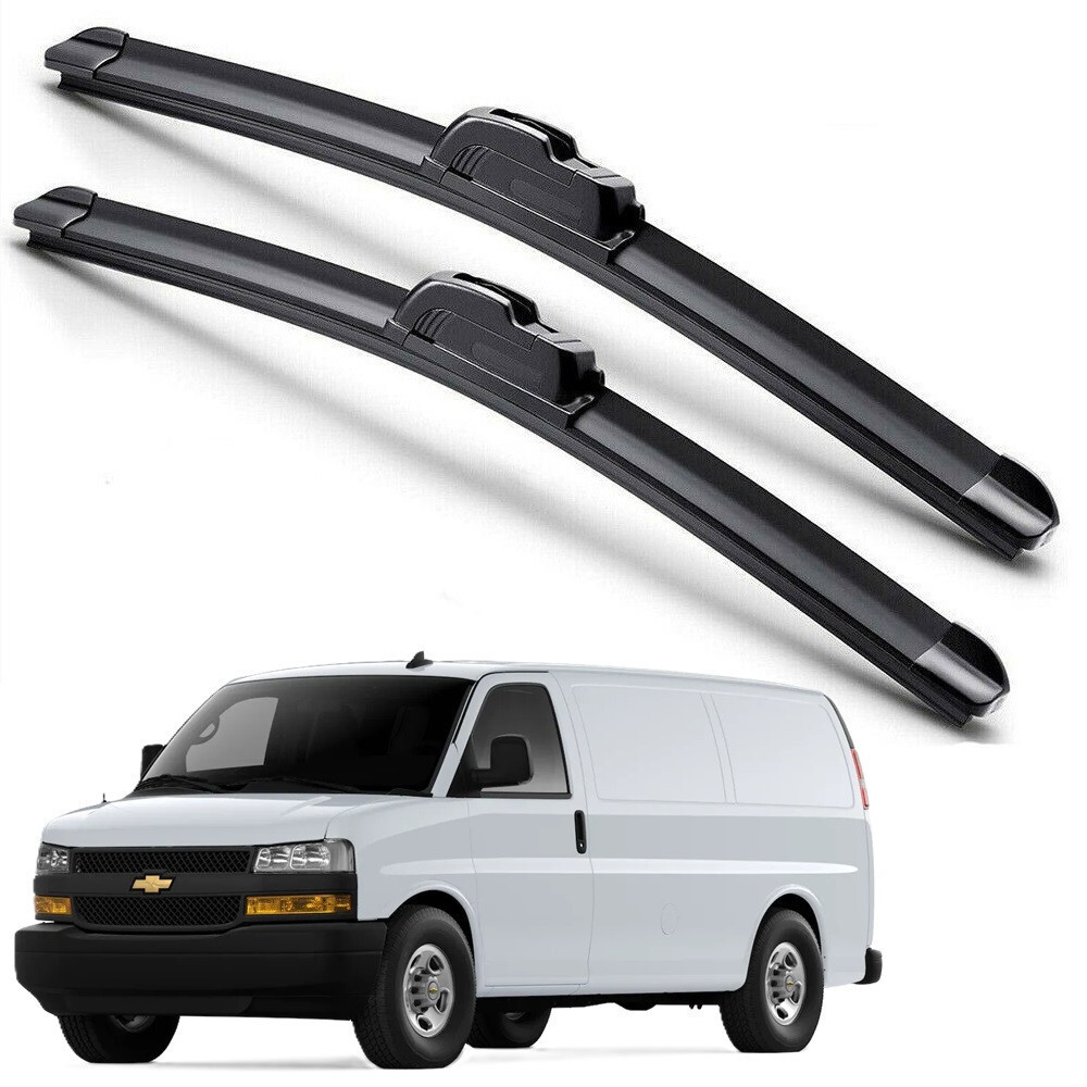 Cho 2003-2024 Chevy Express GMC Savana Kính Chắn Gió Lưỡi Lau Lai Silicon