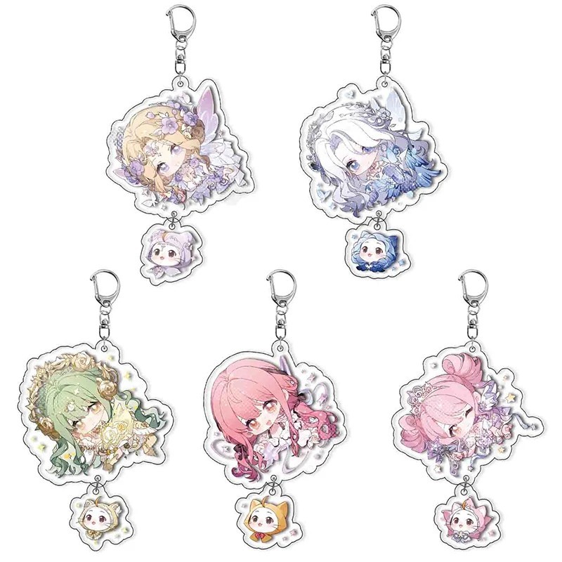 Móc khóa Game Infinity Nikki Mica Acrylic Chibi Nikki Momo dễ thương Phụ kiện trang trí balo túi xác