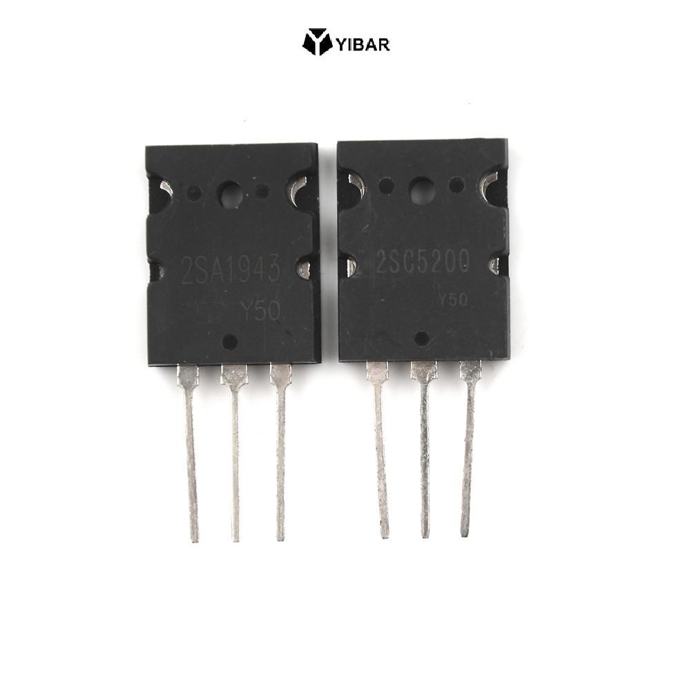 YIBAR Mới 1 Cặp HOẶC 2 Chiếc Transistor TO-3PL 2SA1943-O 2SC5200-O 2SA1943 2SC5200 A1943 C5200 Mới