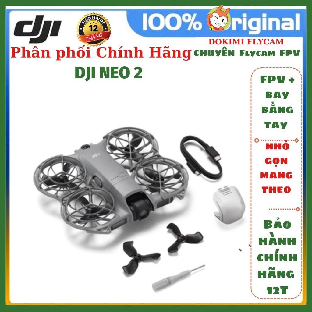 🚀 FLYCam DJI NEO 2 – FLYCAM MINI NHỎ GỌN | BAY THÔNG MINH | BH 12T DJI - Chuẩn Hãng