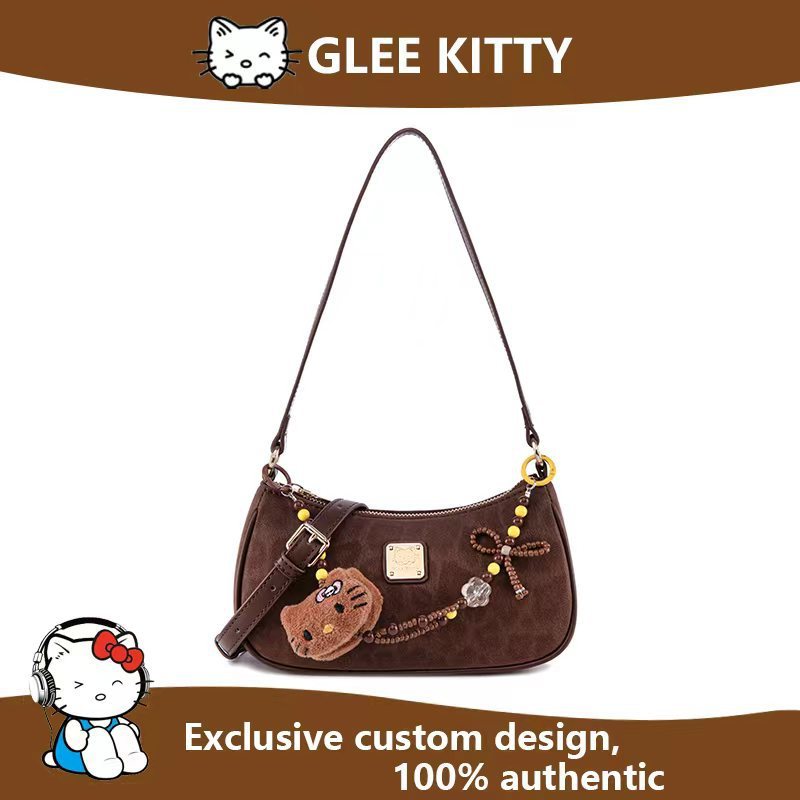 GLEE KITTY Retro Túi Nhỏ Nữ 2025 Lưỡi Liềm Đi Lại Phù Hợp Với Tất Cả Trận Đấu Đeo Tay Nách Đặt Hàng 