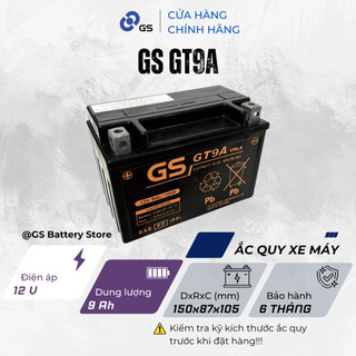 (HOẢ TỐC HCM) Bình ắc quy GS GT9A 12V 9Ah dùng cho xe Spacy, SH300i/350i, Attila Elizabeth