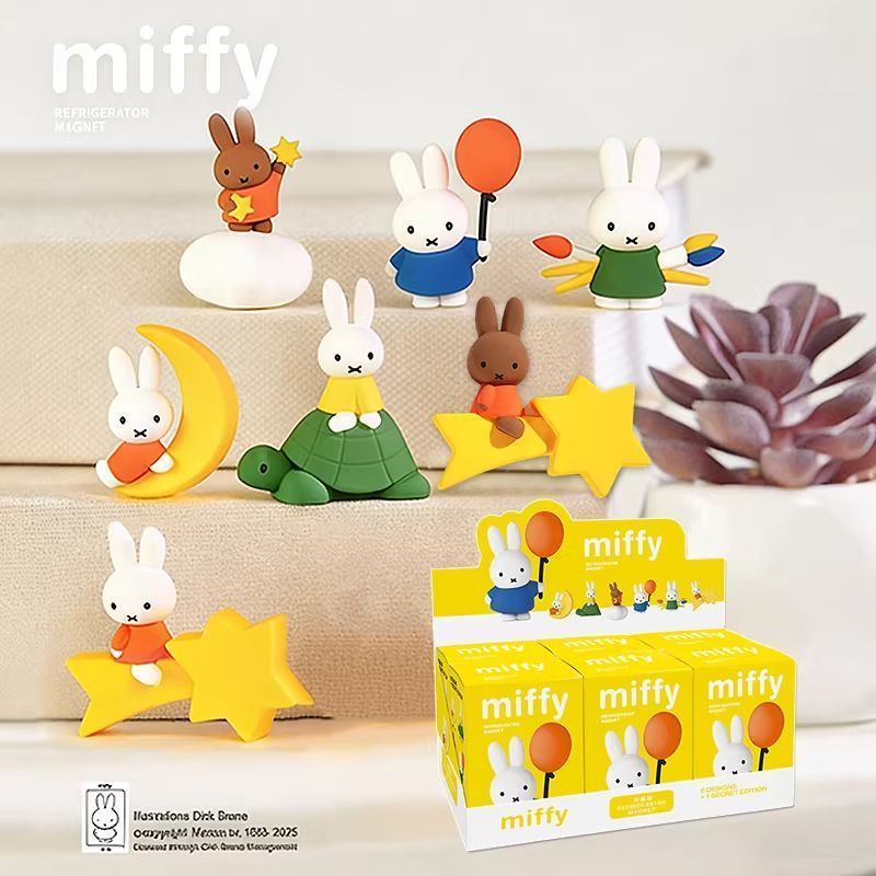 Miffy Refrigerator Magnets Blind Box Official Merchandise Magnetic Doll Figurine Cute Decorative Mag
