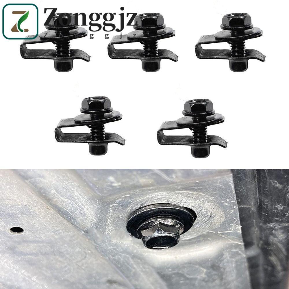ZONGGJZ 5 / 10 Chiếc Kẹp Hạt U Ô Tô, M6 U-clamp Thân Xe Bu Lông, Splash Shield Guard Splash Shield G