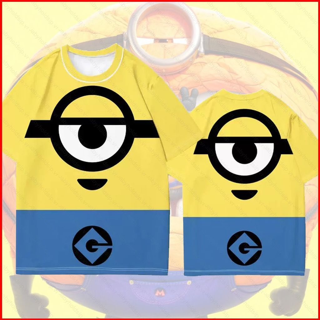 Áo thun cosplay nhân vật Minion Despicable Me 4, chất liệu vải thoáng mát, tay ngắn phù hợp mùa hè