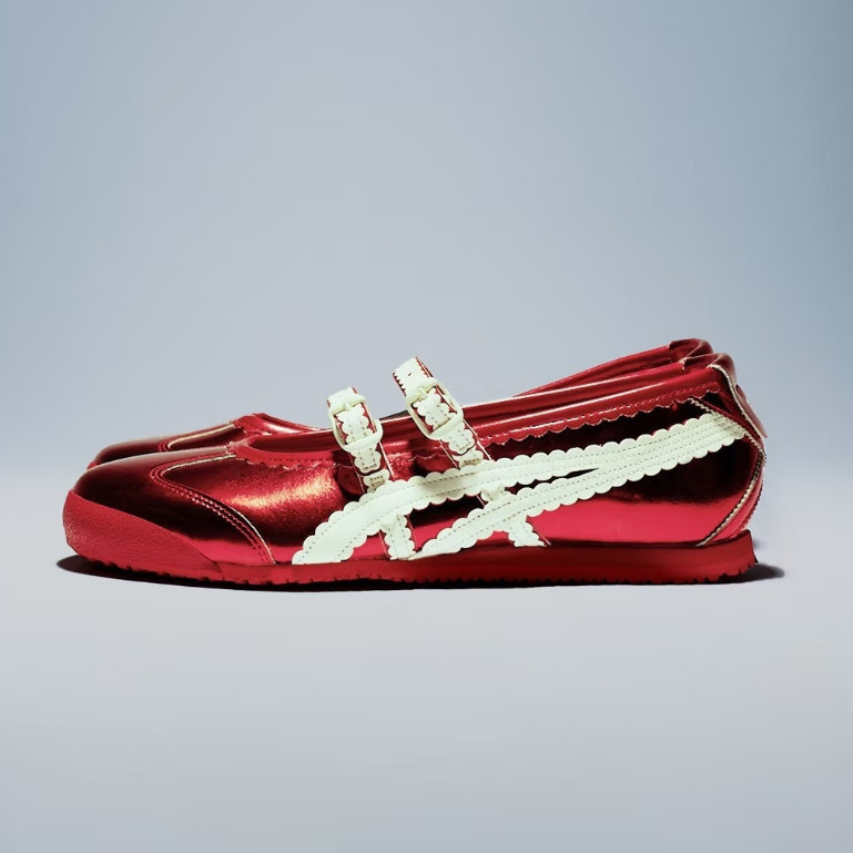 Mexico 66 TGRS Onitsuka Tiger Mary Jane Ballet Flats Thoải mái Slip-On Đi lại hàng ngày Thời trang đ