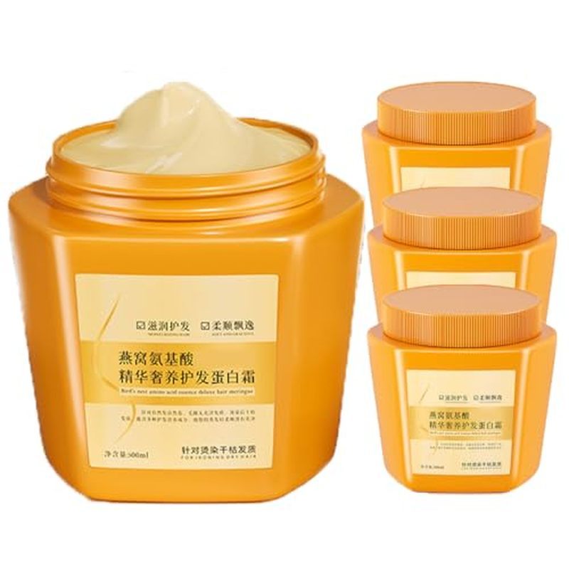 XIRUJNFD Amino Acid Essence Kem dưỡng tóc sang trọng, 500ml Dầu xả dưỡng ẩm phục hồi dưỡng ẩm phục h