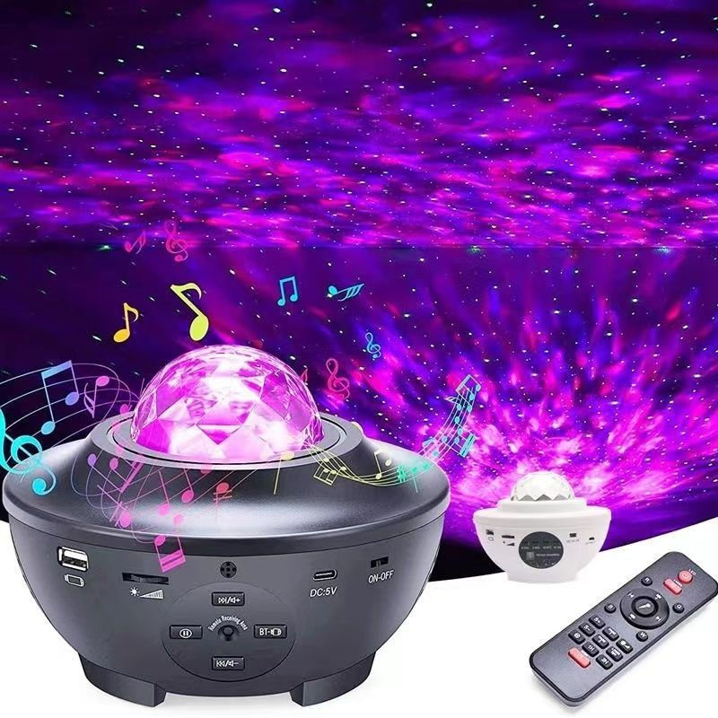 TB Spot Goods#Laser light, starry sky projection light, ambient light, Bluetooth music USB Starry sk