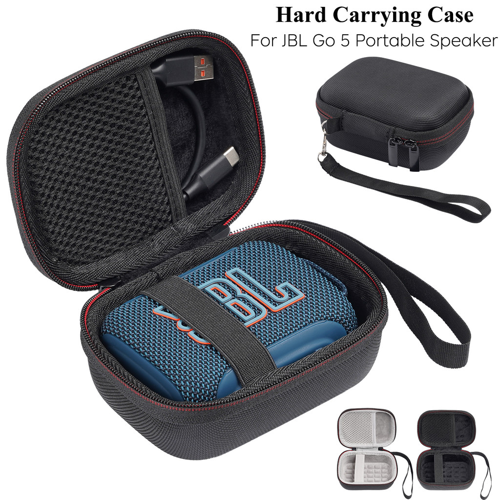 Hộp đựng cứng cho loa di động JBL Go 5 GO5, Hộp cứng chống nước ngoài trời mới nhất có dây buộc (Chỉ