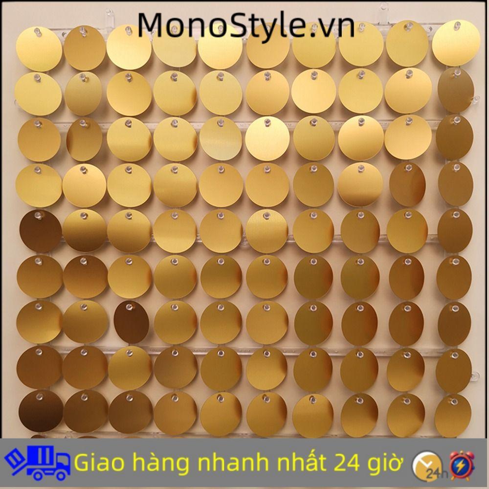 MONOSTYLE Sequin Phông Nền, Bảng Điều Khiển Sequin Tròn Lấp Lánh Trang Trí Tường, Tấm Trang Trí Phôn