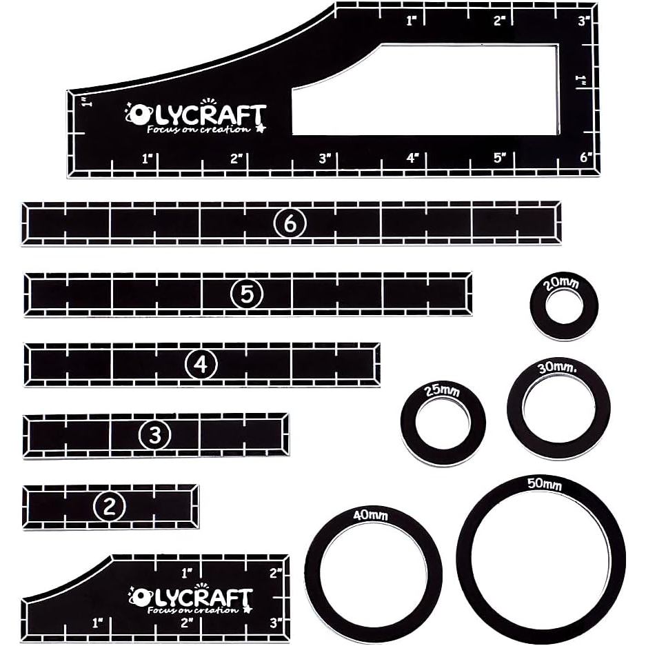 OLYCRAFT 1 Bộ (12 Cái) Bút Đánh Dấu Điểm Mục Tiêu Thước Acrylic Máy Làm Mục Tiêu Bộ Bút Đánh Dấu Mục