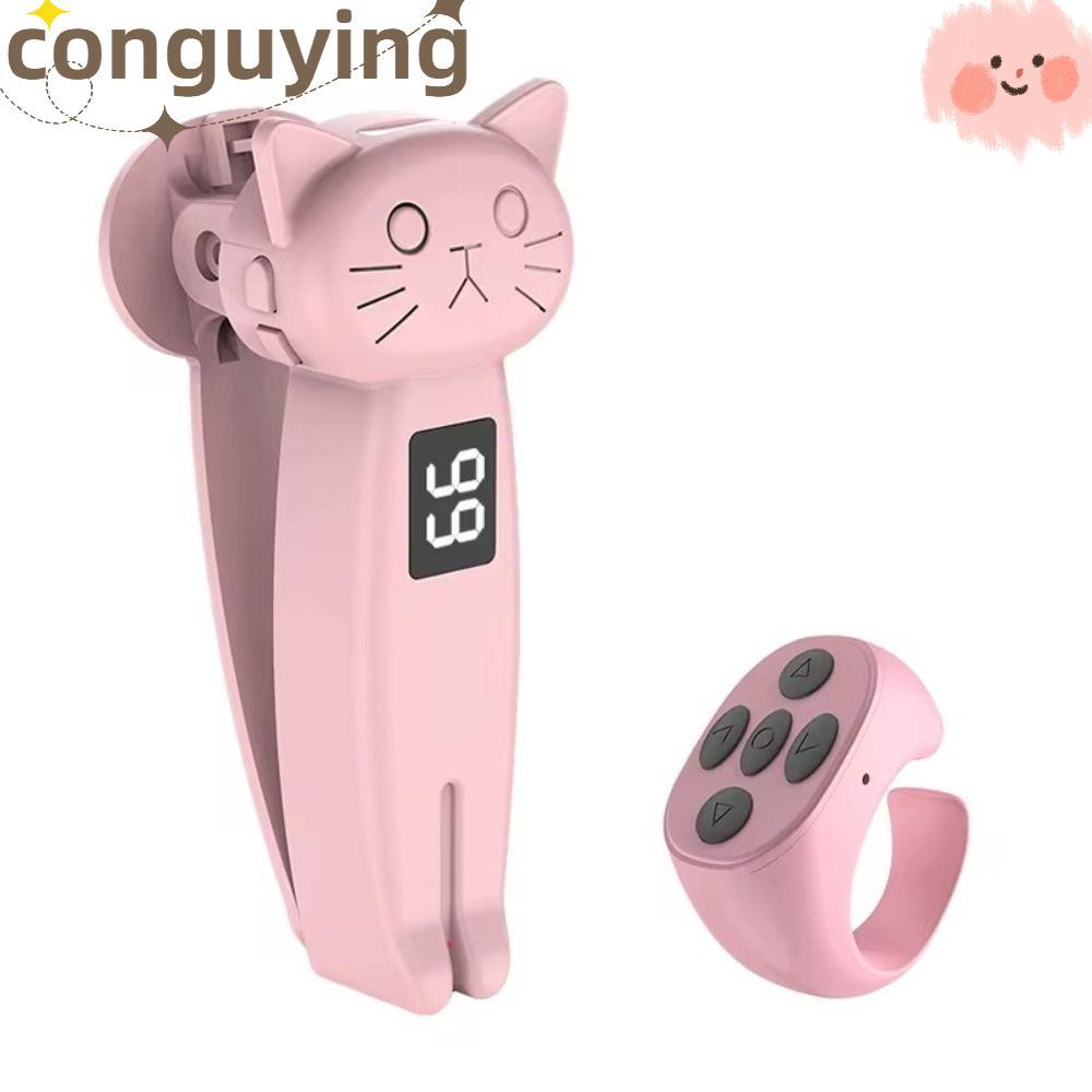 CONGUYING Electric Auto Page Turner, Tắt tiếng Thiết bị bấm ngón tay tương thích Bluetooth, Mini Por