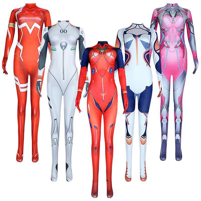 Fantasia Daji Zero Two 02 Watchman Kiana Ayanami Áo liền quần cosplay Phúc Âm Chiến Binh anime Đảng 