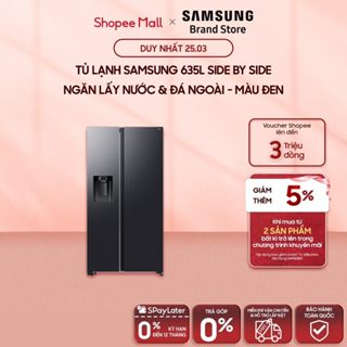 [MIỄN PHÍ VẬN CHUYỂN] Tủ Lạnh SAMSUNG 635L Side by Side –Ngăn Lấy Nước & Đá Ngoài - Màu Đen RS70F65K2FSV