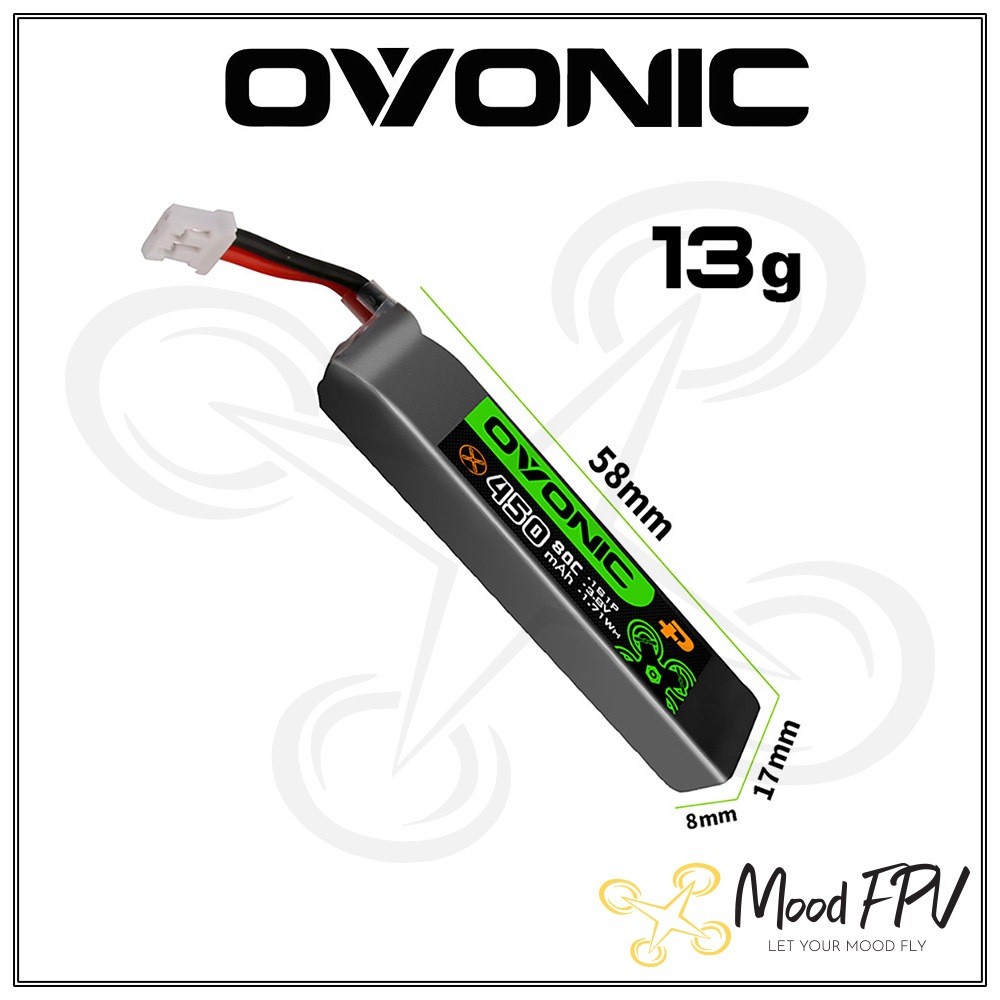 Ovonic FPV 450mah 1S 80C PH2.0 Chính Hãng