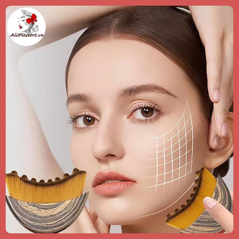 AA Lymphatic Contour Face Brush Dry Brushing Face Brush S Size Máy mát xa mặt để điêu khắc Dụng cụ M