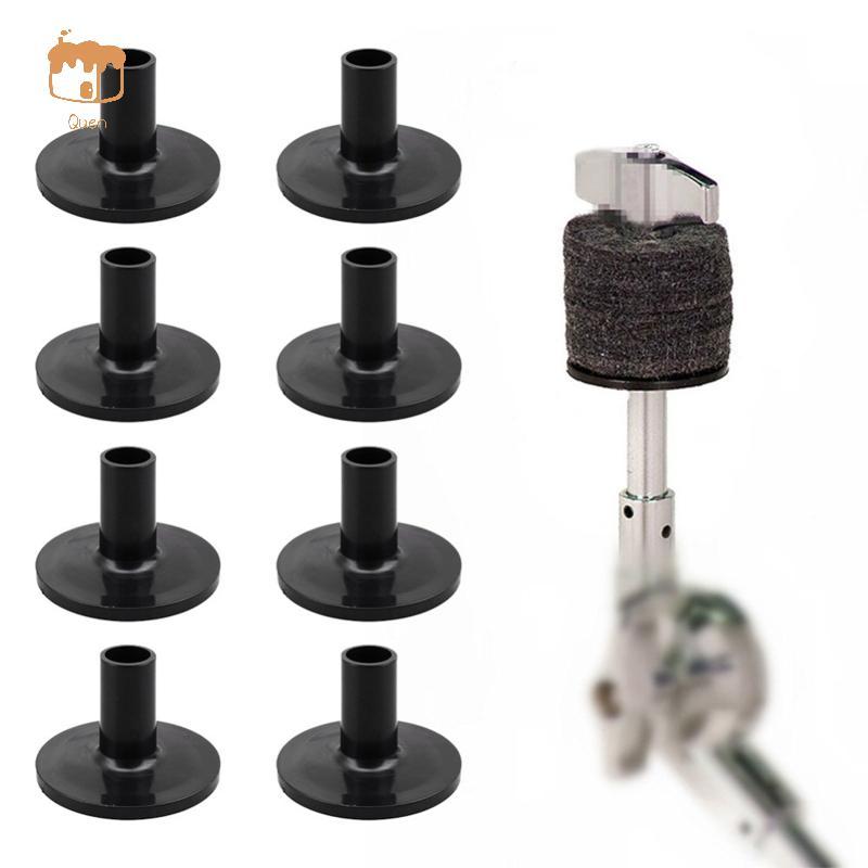 Quen 8 Chiếc Cymbal Tay Nhựa Đen Trống Dài Cymbal Tay Trống Bộ chũm chọe Hỗ Trợ Nhạc Cụ Phụ Kiện