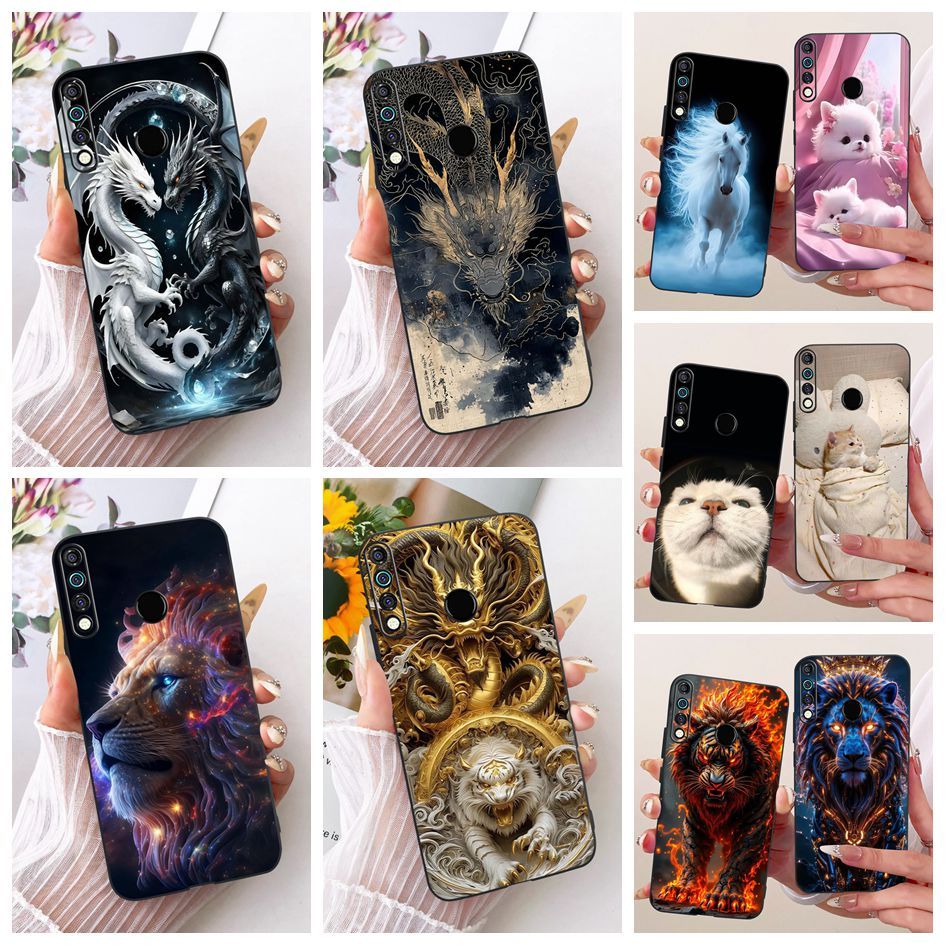 Vỏ Mát Cho Tecno Camon 12 CC7S / Spark 4 KC8 Vỏ Sang Trọng Rồng Sư Tử Hoạt Hình ​​​​​​​Ốp điện thoại