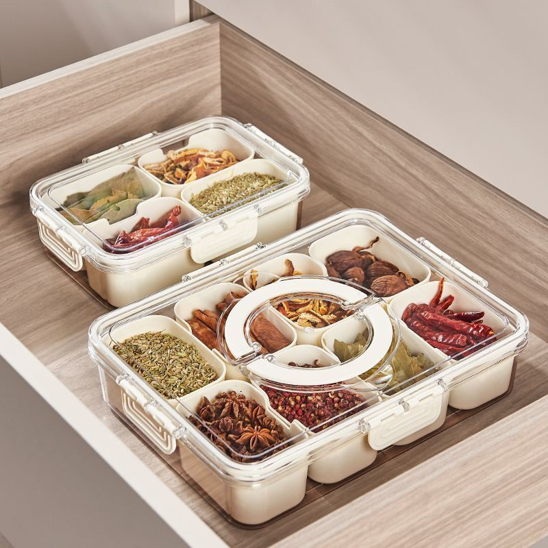 Spice and seasoning storage box for the kitchen, new product box for dried chili peppers, spice orga