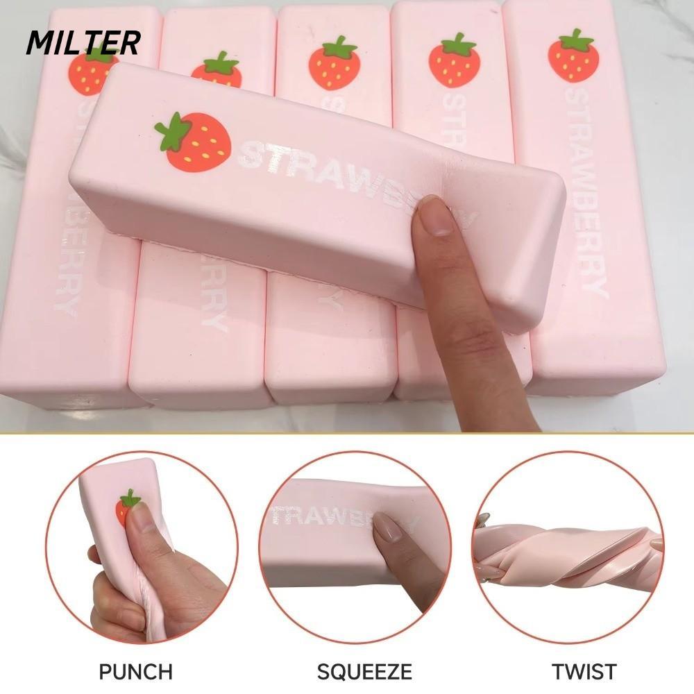 SỮA Bóp Quả Bóng Căng Thẳng, Fidget Dâu Dính Bơ Bóp Đồ Chơi, Chậm Đàn Hồi Thư Giãn Tay Mềm Bóp Bóng 