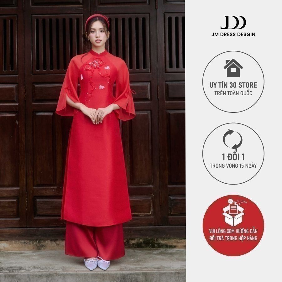 Quần lụa 3M02.2409S, quần lụa mặc phối cùng áo dài thiết kế bởi JM Dress Design