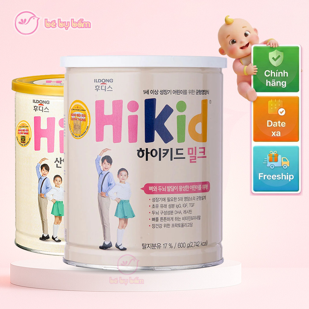 ❤️ Sữa Hikid Hikid Bò chính hãng Hàn Quốc, Sữa Hikid Dê, vị Vani, giúp bé tăng chiều cao, giá rẻ