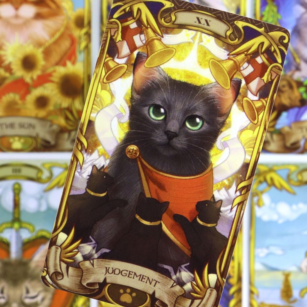[Hàng có sẵn] 10.3 * 6cm Nine Lives Cat Tarot / Trò chơi bảng Witte Series / / Trò chơi bài / Trò ch